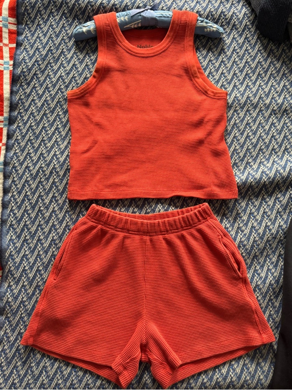Noble brand waffle knit set